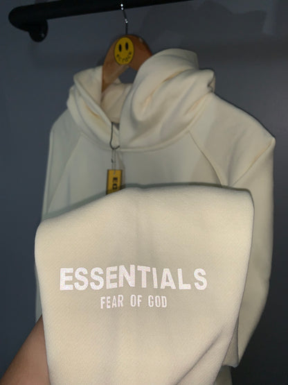 [New] Essentials Applique Hoodie (Cream)