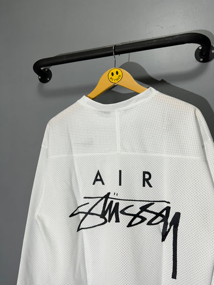 [New] Nike x Stussy Mesh Jersey Longsleeve (White)