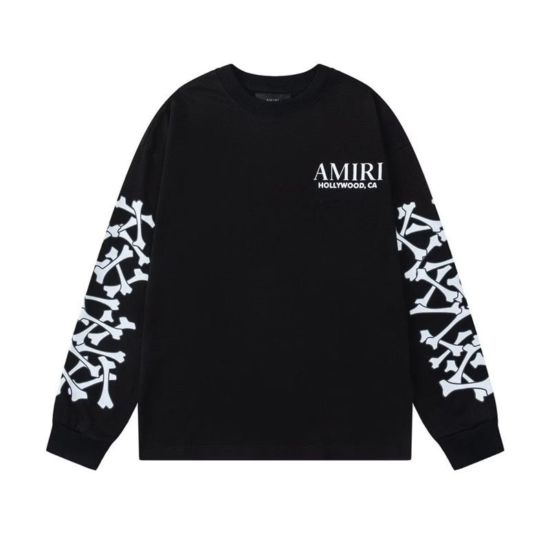 [New] Amiri Hollywood Bones Graphic Longsleeve Tee