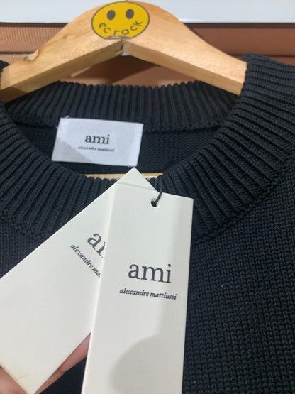 Ami Knitted Sweatshirt (Black)