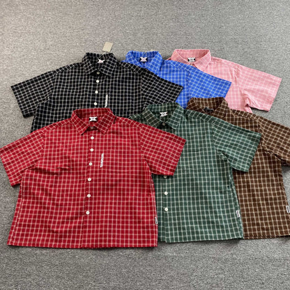 [New] Mertra Checkered Boxy Crop Polo