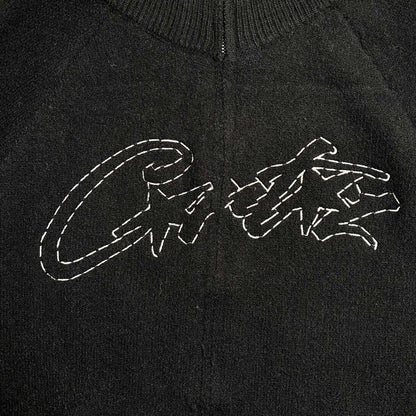 [New] Corteiz Allstarz Zip Up Knit Sweater