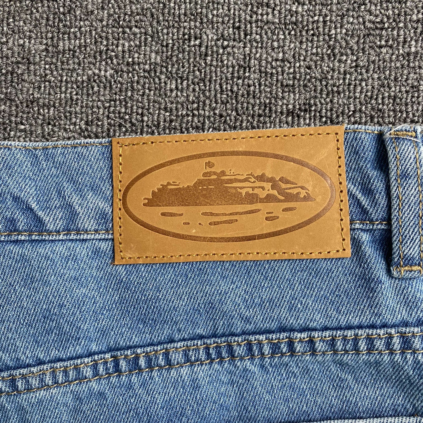 [New] Corteiz Logo Denim Shorts