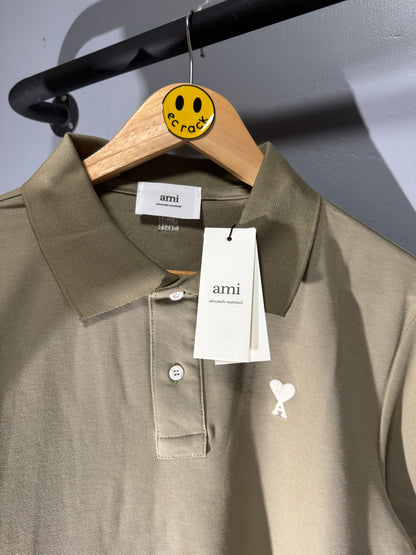 [New] Ami Paris Polo Shirt (Khaki)