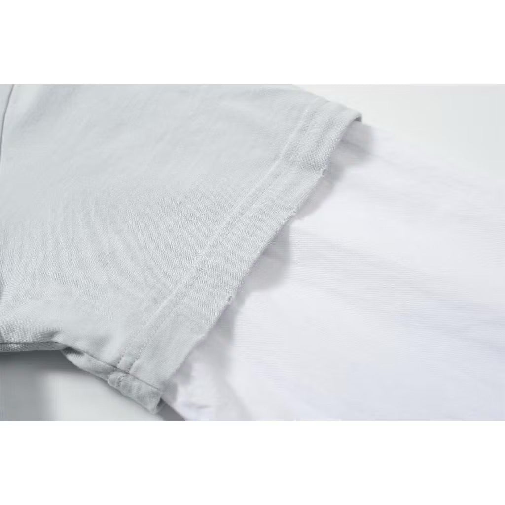 [New] Acne Studios Edra Oversized Layered Logo-Print Cotton-Jersey and Poplin Longsleeve Tee