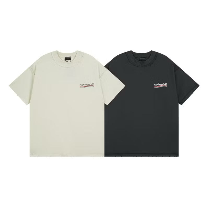 [New] Balenciaga Logo Distressed Tee