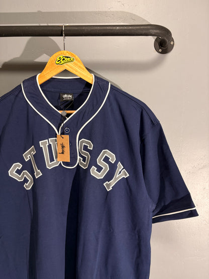 [New] Stussy Arc Baseball Tee (Navy)