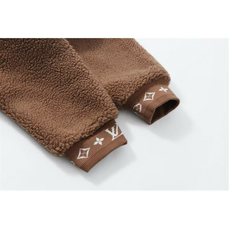 [New] Louis Vuitton Fleece Blouson Jacket (Brown)