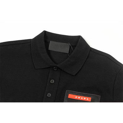 [New] Prada Technical Nylon Pocket Polo Shirt
