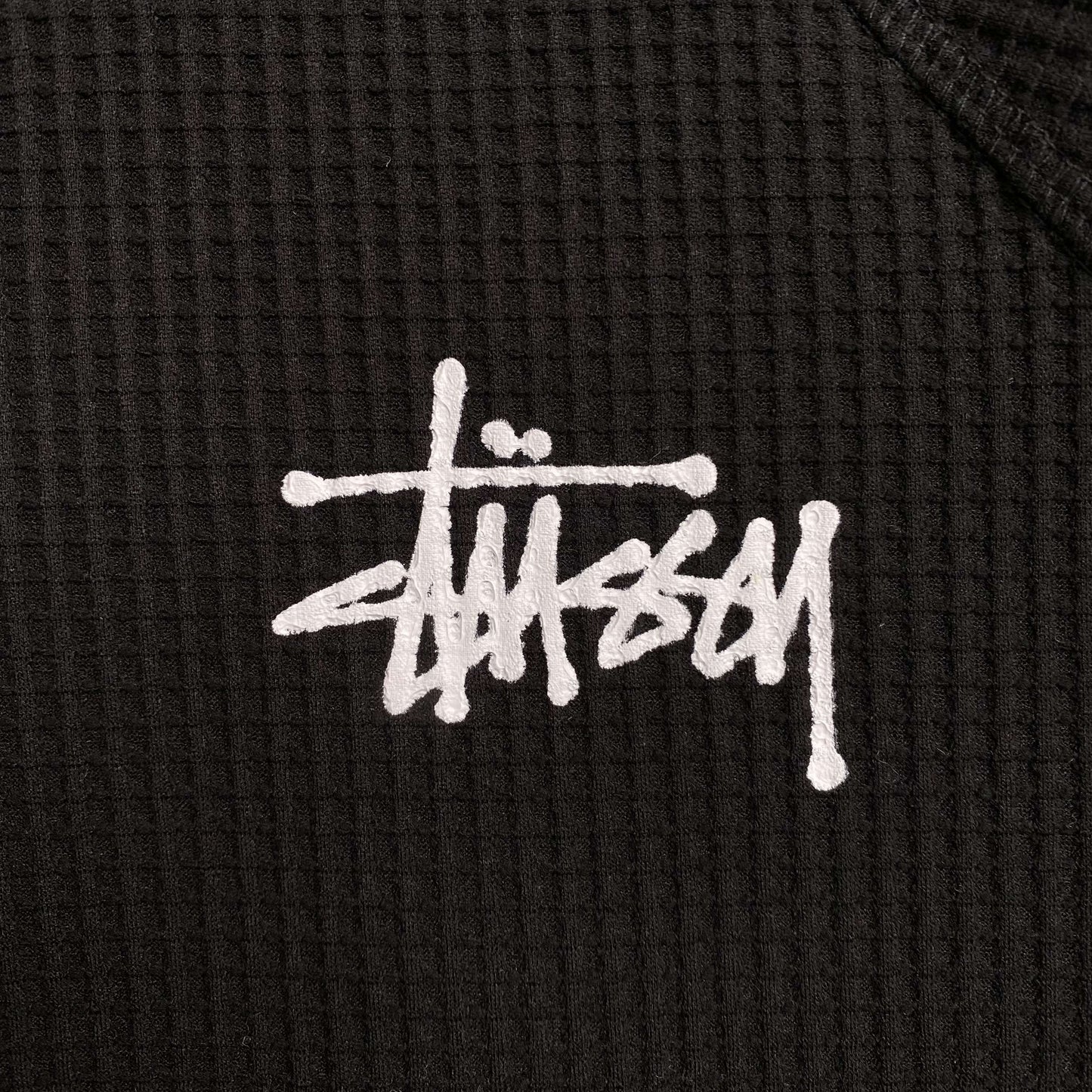 [New] Stussy Logo Waffle Tee