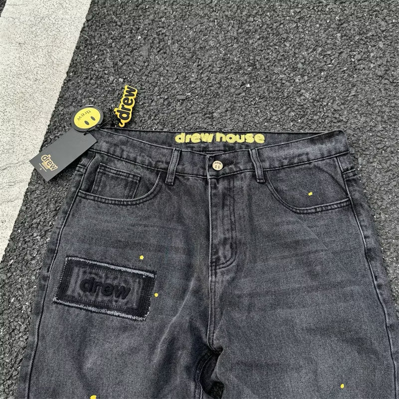 [New] Drew House Straight-Leg Jeans Black