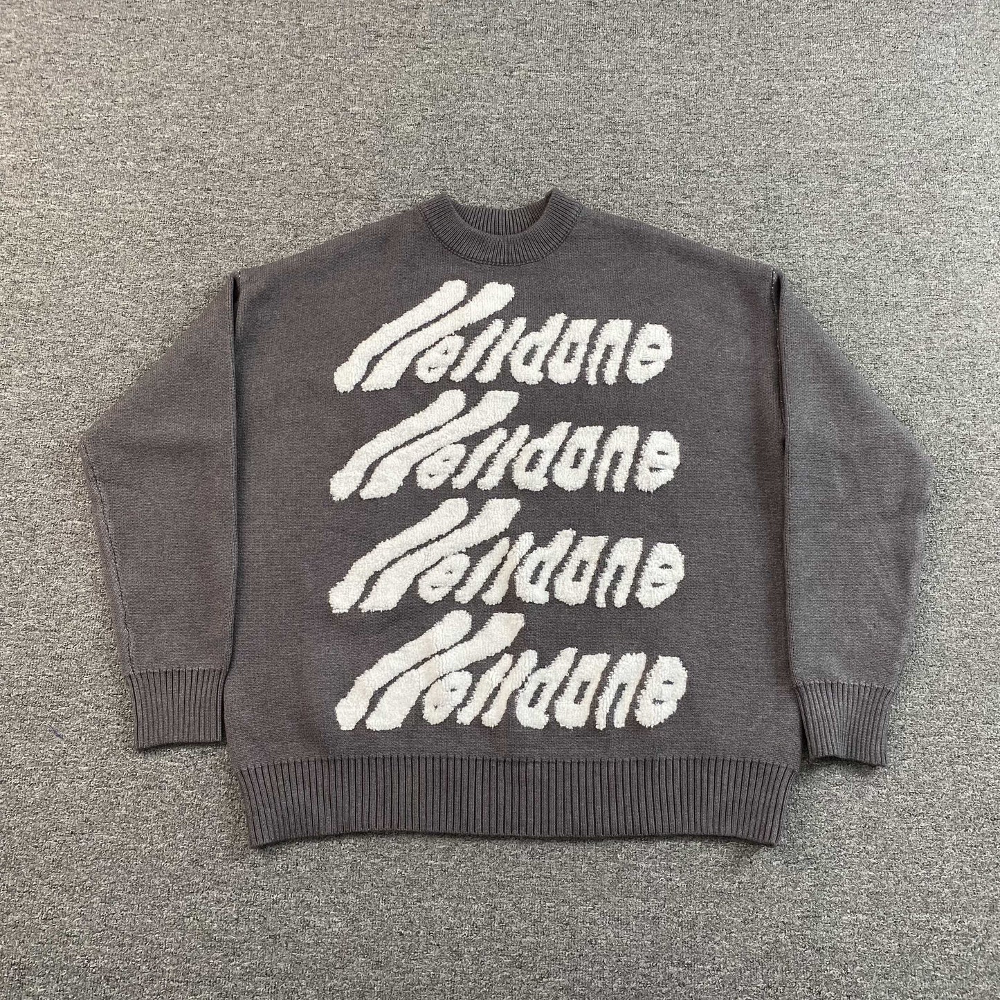 [New] Welldone Logo Knit Sweater