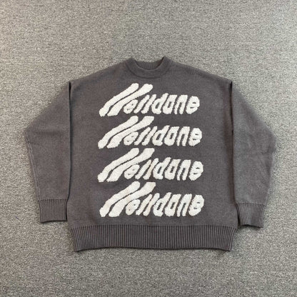 [New] Welldone Logo Knit Sweater