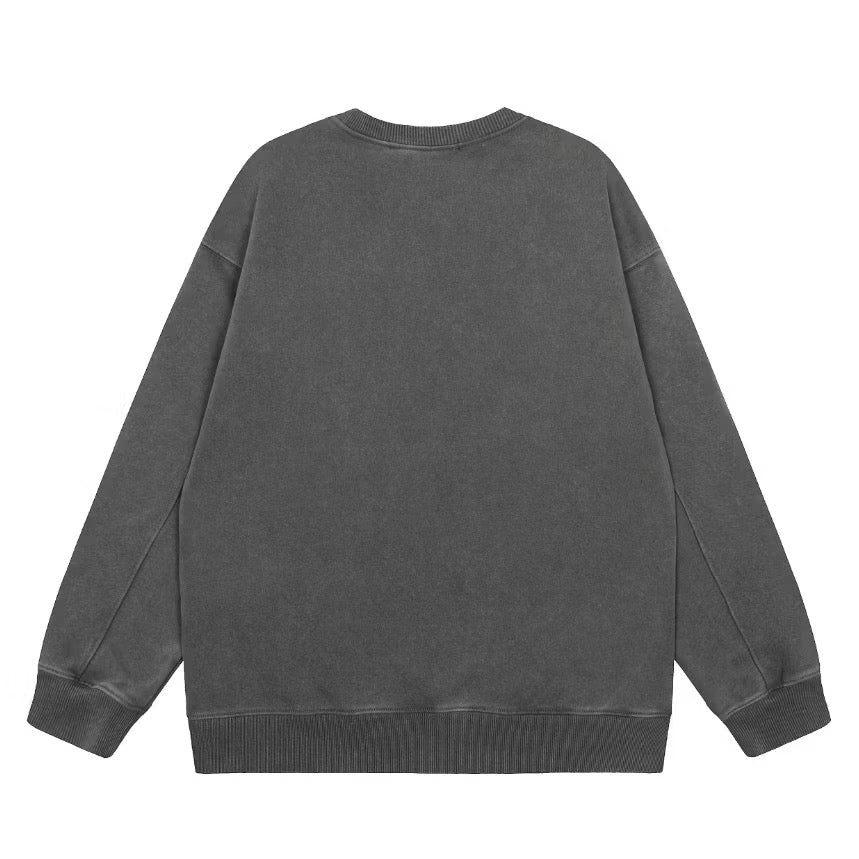 [New] Acne Studios Blurred Logo Acid Gray Sweatshirt
