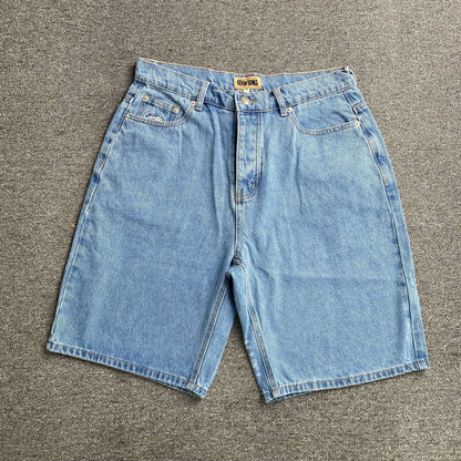 [New] Corteiz Logo Denim Shorts