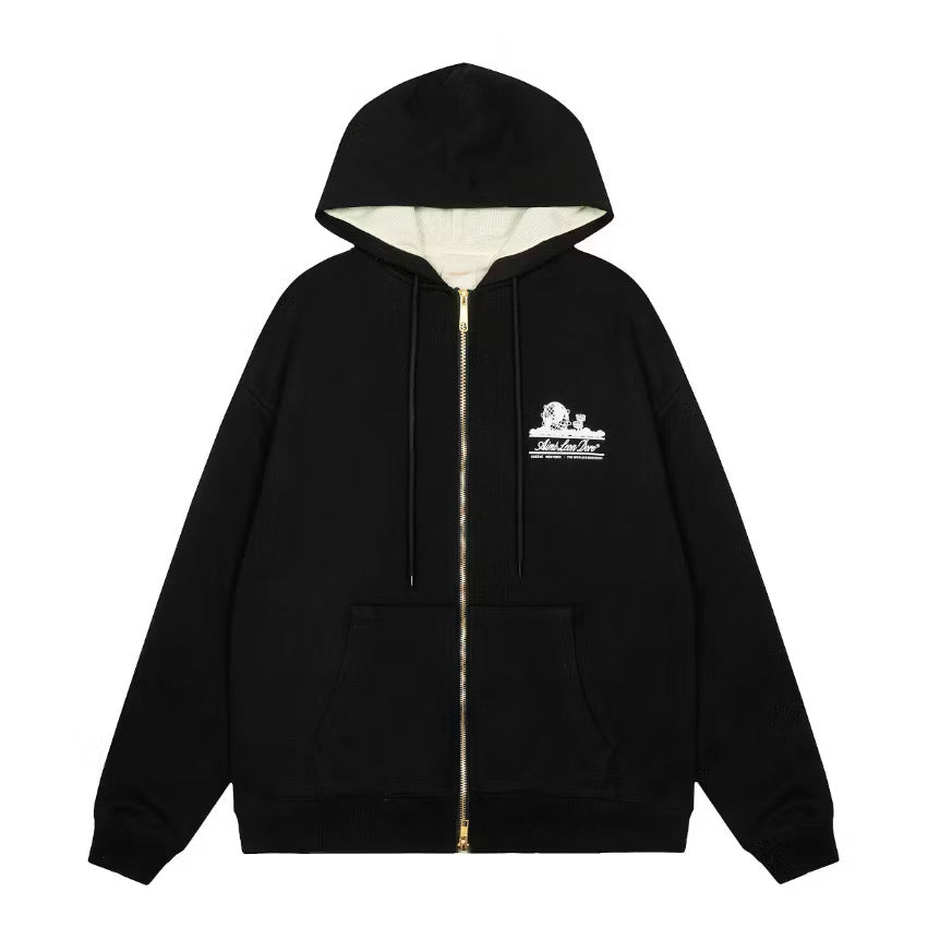 [New] Aime Leon Dore Waffle Lined Full Zip Hoodie