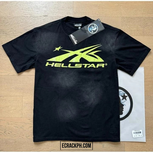 [New] Hellstar Logo Tee (Black & Green)