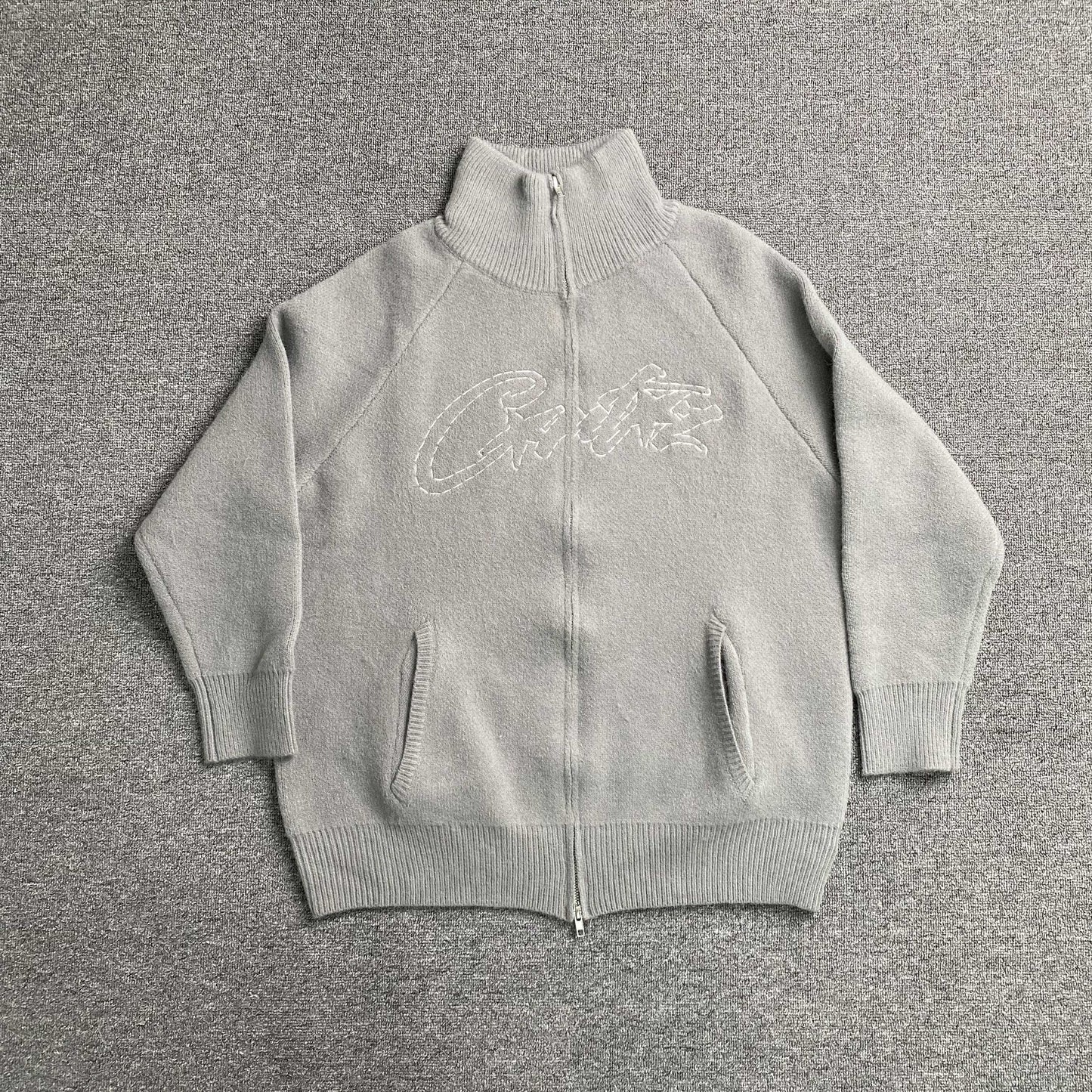 [New] Corteiz Allstarz Zip Up Knit Sweater
