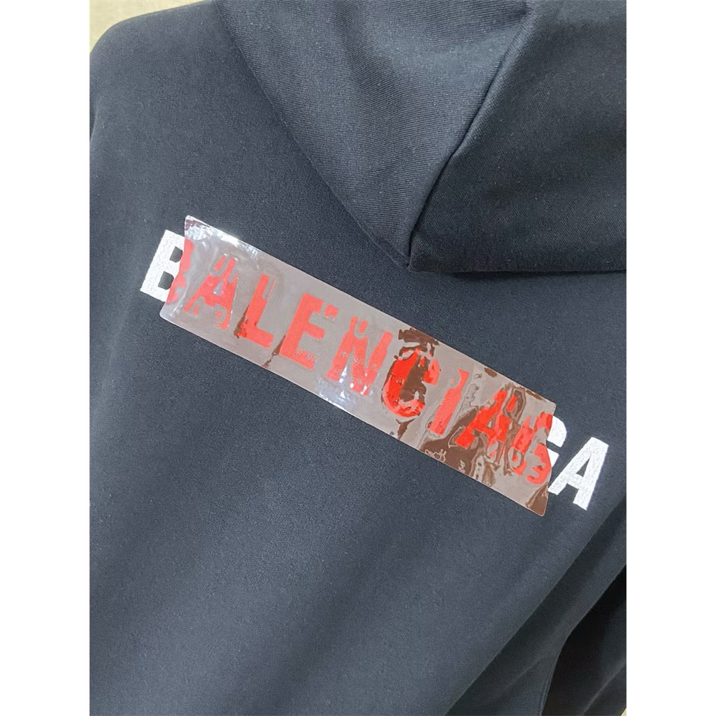 [New] Balenciaga Logo Pullover Hoodie