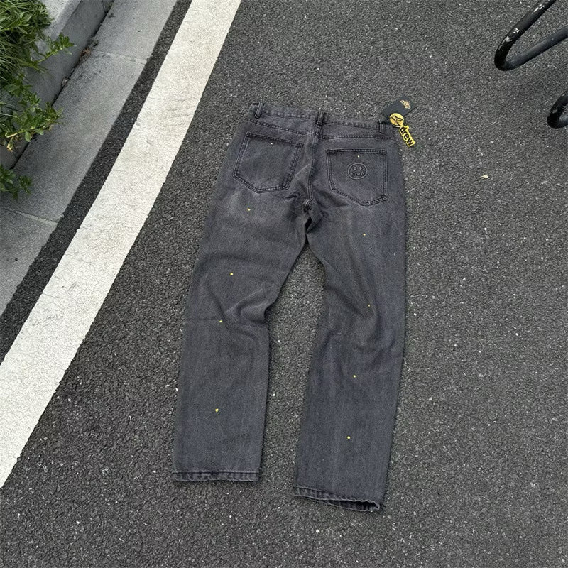 [New] Drew House Straight-Leg Jeans Black
