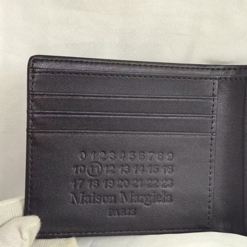 [New] Maison Margiela Four Stitch Half Fold Wallet for Men