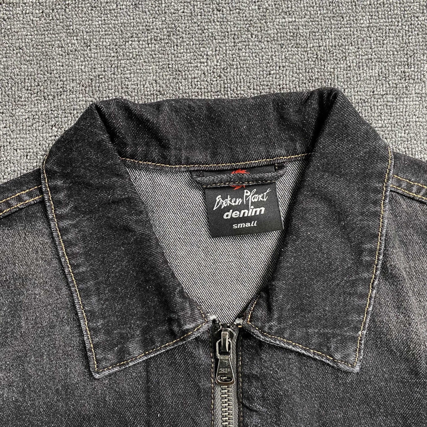 [New] Broken Planet Denim Black Jacket