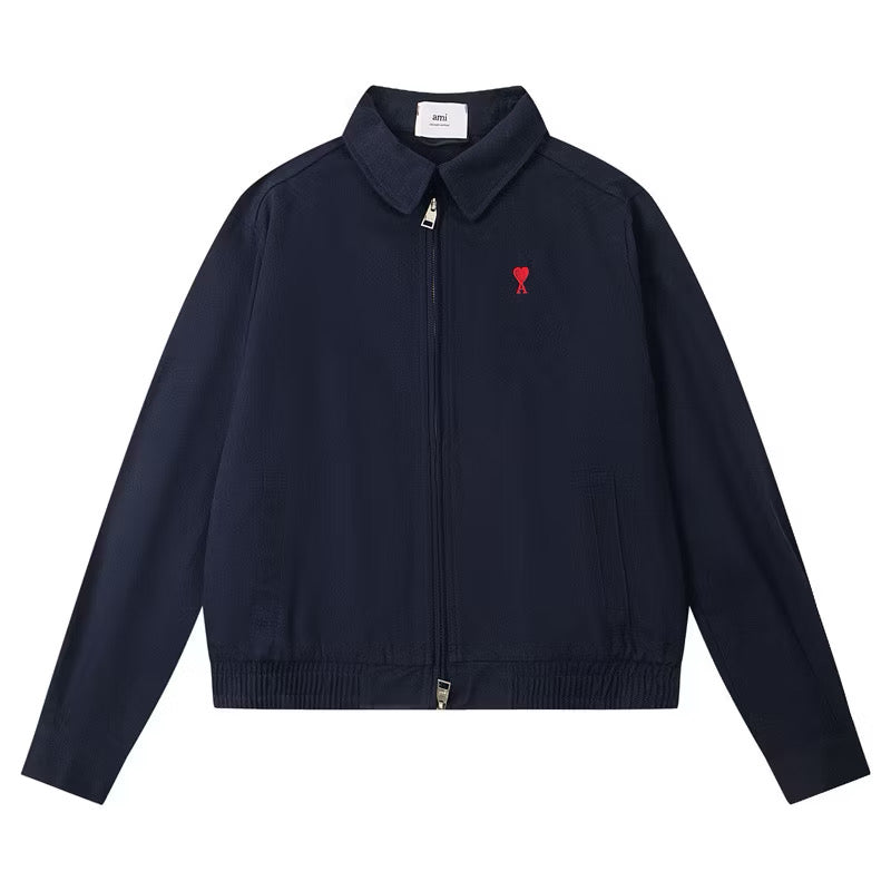 [New] Ami Small Heart Logo Cropped Jacket