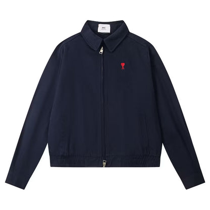 [New] Ami Small Heart Logo Cropped Jacket