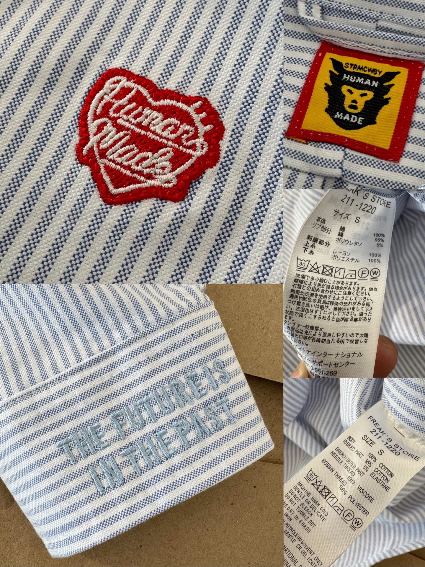 [New] Human Made Pinstripe Buttondown Polo Longsleeve