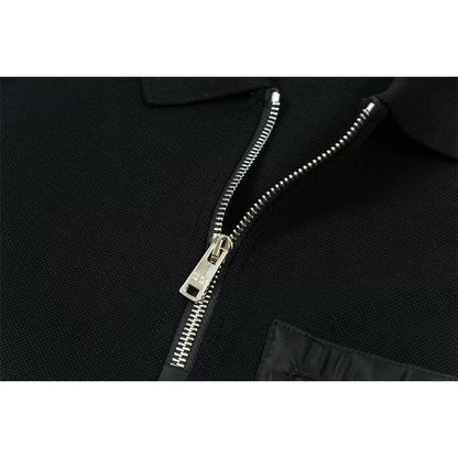 [New] Prada Pique Half Zip Polo Shirt