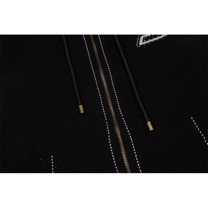 [New] Louis Vuitton Intarsia Zip Up Hoodie