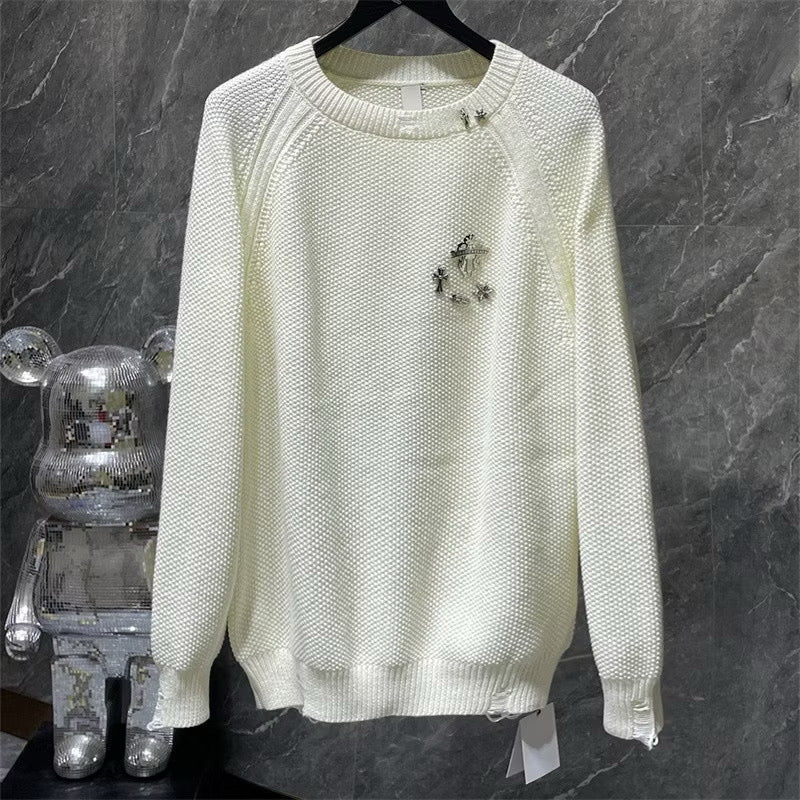[New] Chrome Hearts 3D Emblem Cross Knitted Sweater