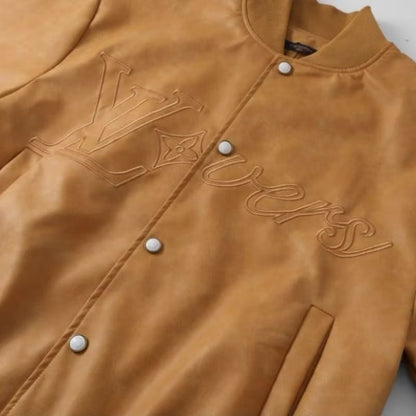 [New] Louis Vuitton Leather Varsity Jacket