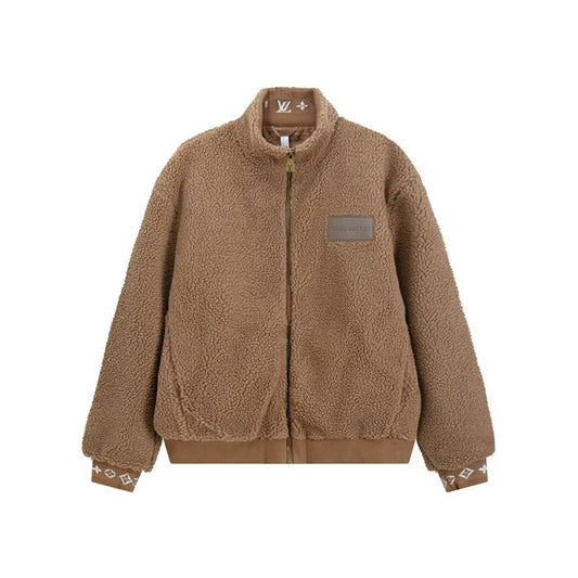[New] Louis Vuitton Fleece Blouson Jacket (Brown)