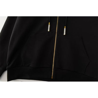[New] Louis Vuitton Zip Up Hoodie (Black)