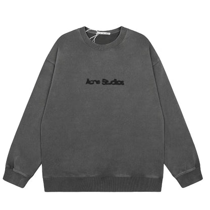 [New] Acne Studios Blurred Logo Acid Gray Sweatshirt