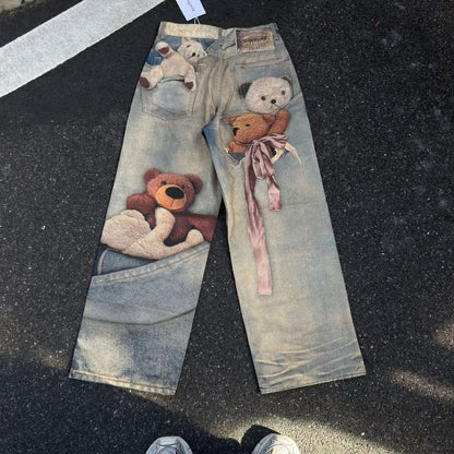 [New] Acne Studios 3D Print Bear Jeans