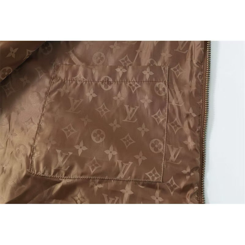 [New] Louis Vuitton Fleece Blouson Jacket (Brown)