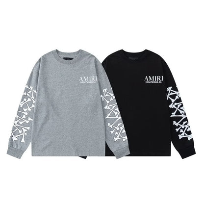 [New] Amiri Hollywood Bones Graphic Longsleeve Tee
