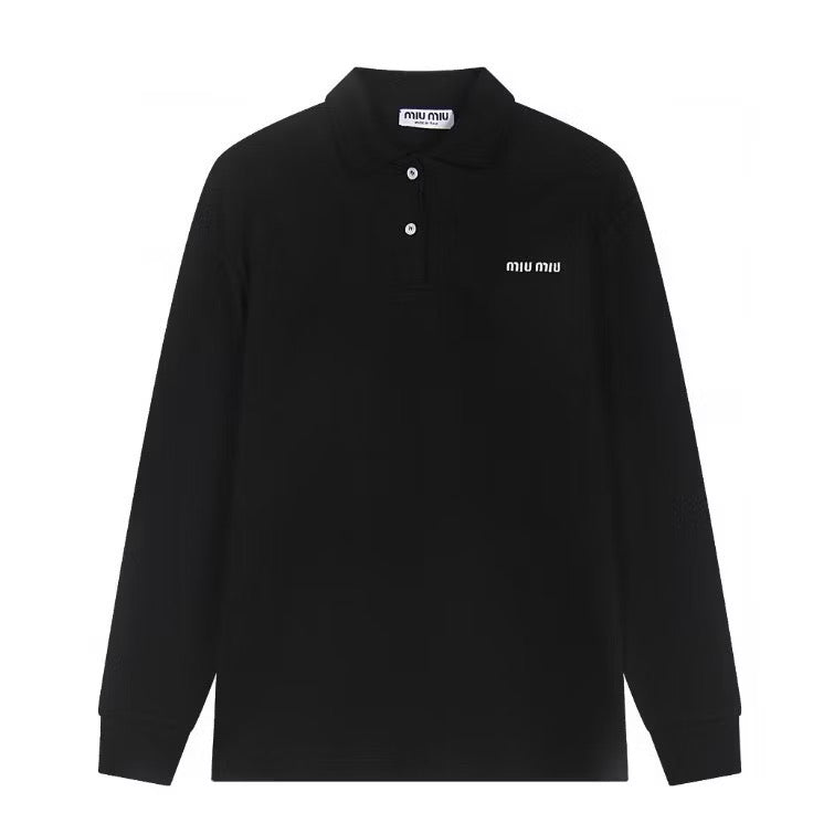 [New] Miumiu Pique Polo Shirt