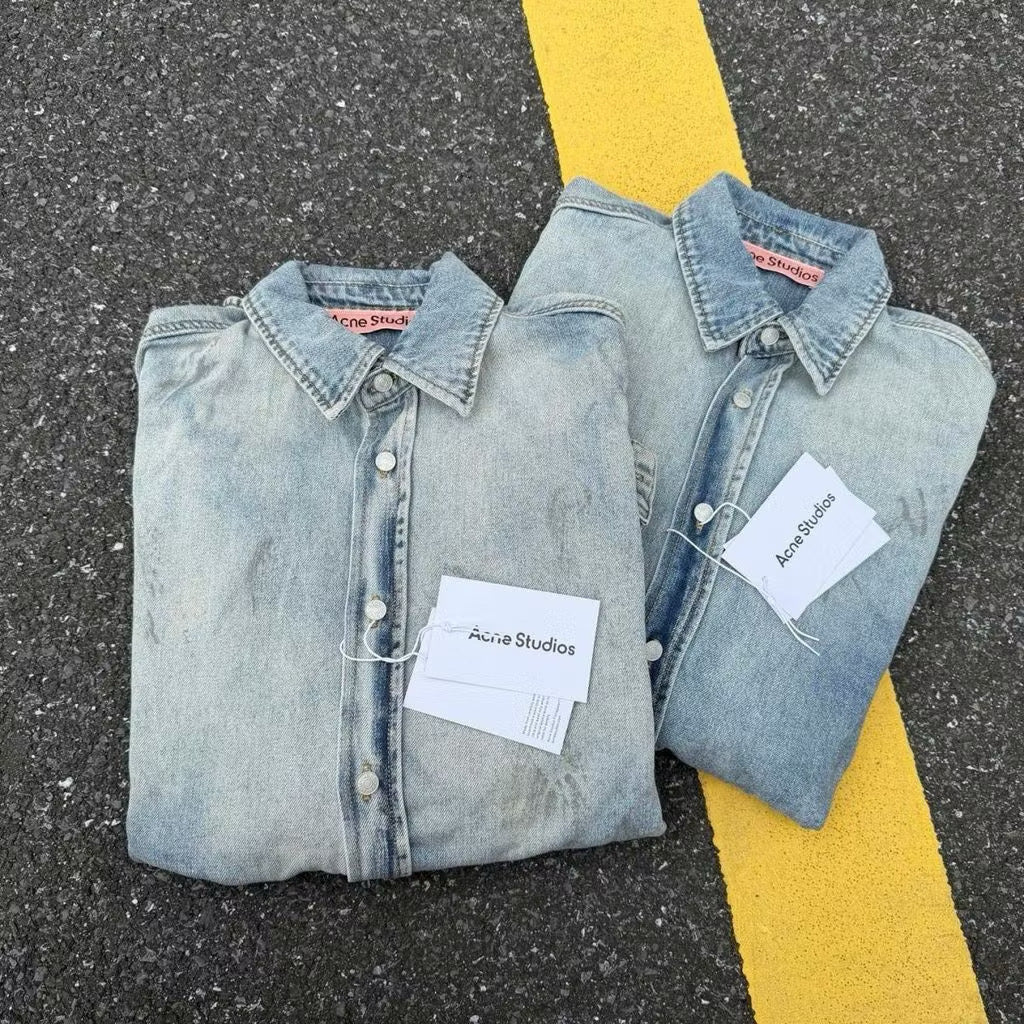 [New] Acne Studios Denim Longsleeve Shirt Oversized