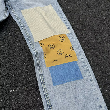 [New] Drew House Patchwork Straight-Leg Jeans