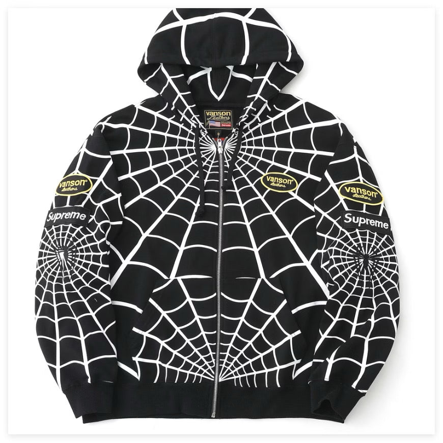[New] Supreme Vanson SpiderMan Hoodie