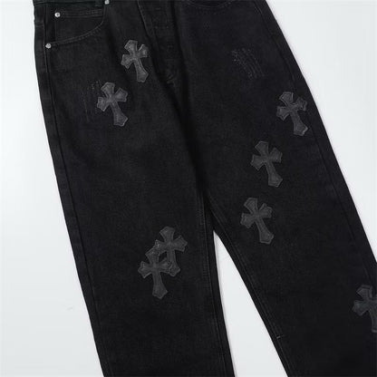 [New] Chrome Hearts Denim Pants (Black)