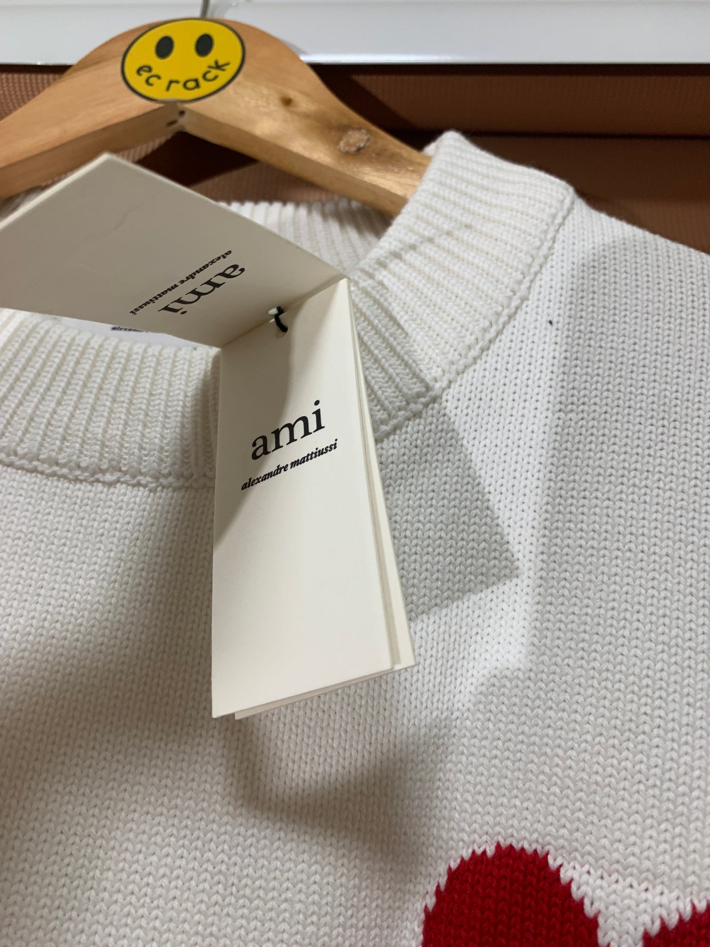 Ami Knitted Sweatshirt (White)