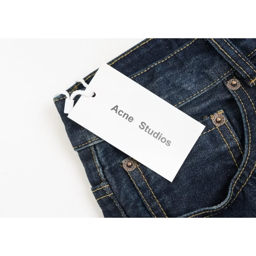 [New] Acne Studios Dark Blue Wide Denim Jeans