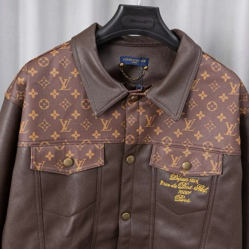 [New] Louis Vuitton Monogram Leather Jacket