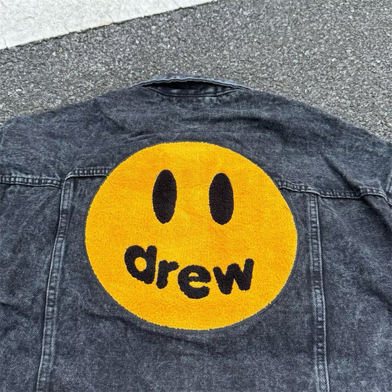 [New] Drew House Mascot Black Denim Jacket