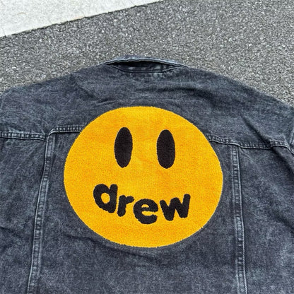 [New] Drew House Mascot Black Denim Jacket