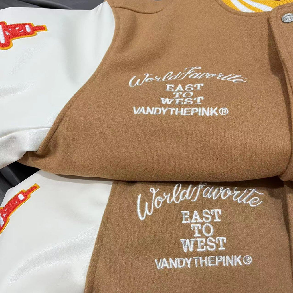 Vandy The Pink 'East to West' Varsity Jacket